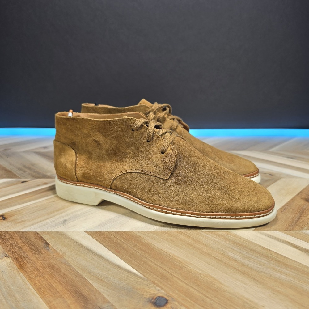 Allen Edmonds Wilder Chukka Men's 10.5 D Tan Suede Casual Boots Made USA Shoes